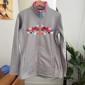 Helly Hansen Gray Jacket with Geometric Accents